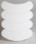 White oval-shaped 3d silicone gel eye patches stacked for lash technicians using gel eye patch treatment